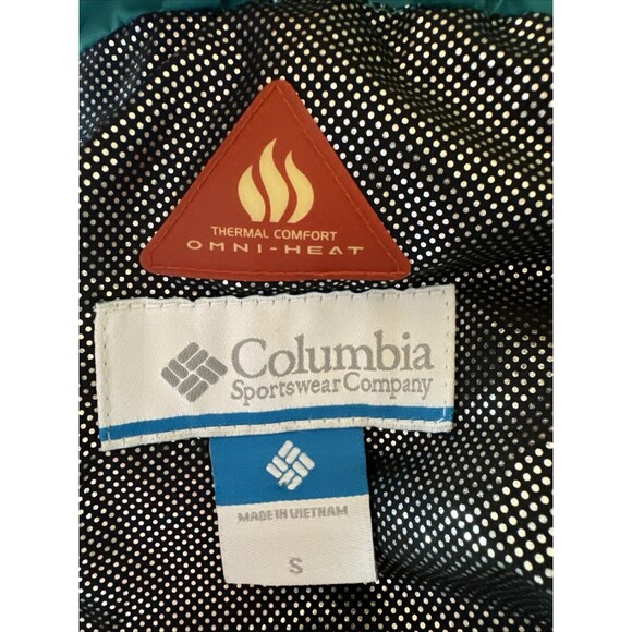 Columbia Women's Hot Thought Emerald Teal Jacket Size Small OmniHeat OmniTech - Picture 8 of 16